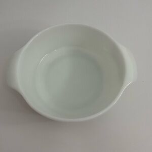 Vintage White Casserole Bowl
